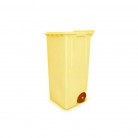 CONTENITORE MAX LT.100 GIALLO  RIGENER. RUOTE E COP.