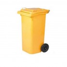 CONTENITORE MAX LT.120 GIALLO RIGENER. RUOTE E COP.