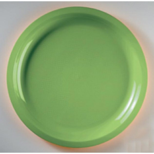 PIATTI POLIPR. TONDI GRANDI PZ.25 VERDE LIME