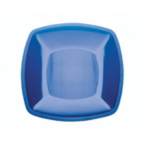 PIATTO DESSERT SQUARE PZ. 25 BLU'