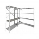 SCAFFALE INOX 4 PIANI 160X30 H. 180 BASE